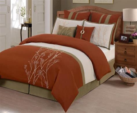 rust coloured bedding|elegant rust bedding.